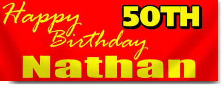 Custom 50th Birthday Banners