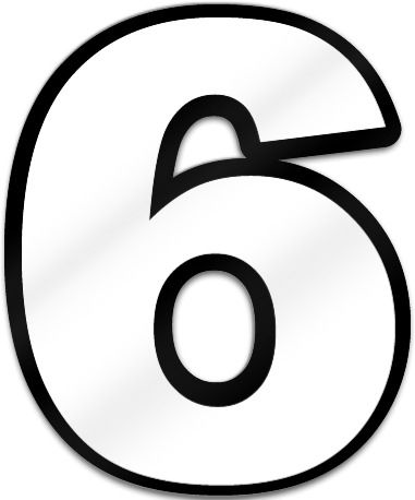 Number Six Shaped Magnet