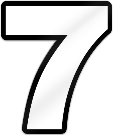 Number Seven Shaped Magnet