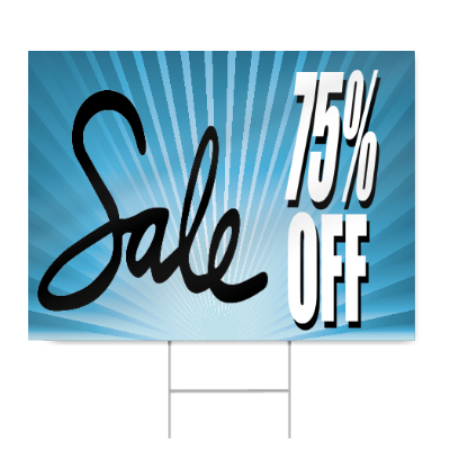 75% Off Sale Sign