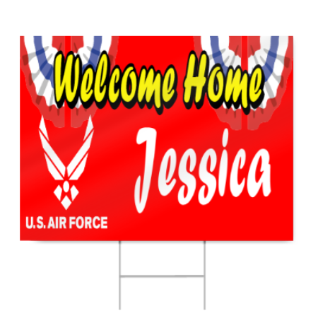 Air Force Military Welcome Home Sign