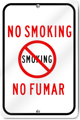 No Smoking Spanish/English Sign