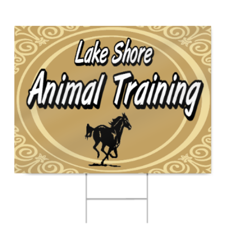 Animal Training Sign