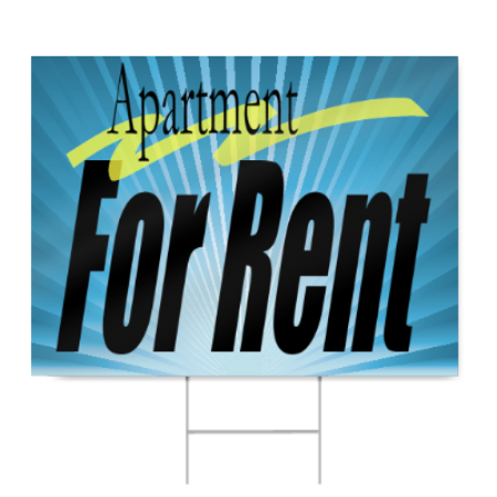 Apartment For Rent Sign