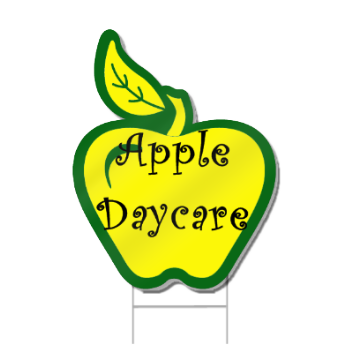 Apple Shaped Sign