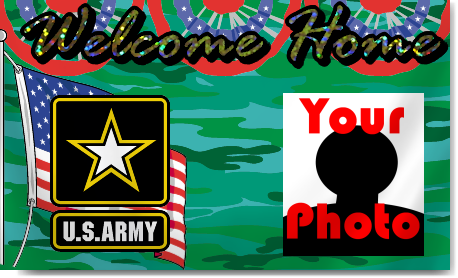 Army Welcome Home Banners with Photo