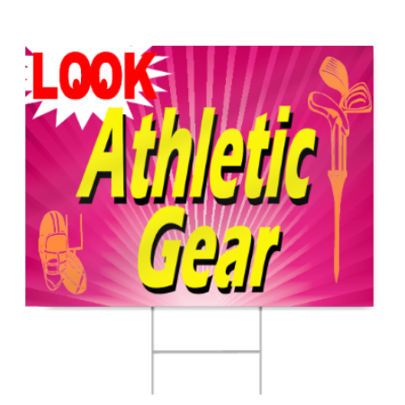 Athletic Gear Sign