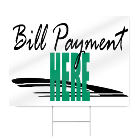 Bill Paying Sign