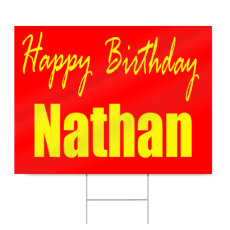 Birthday Sign in Red