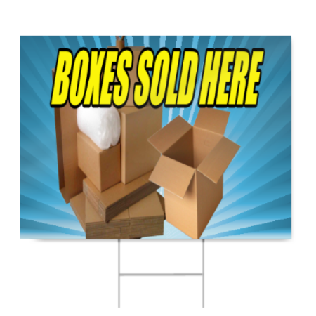 Boxes Sold Here Sign