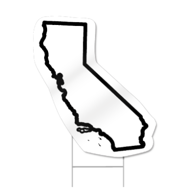 California Shaped Sign