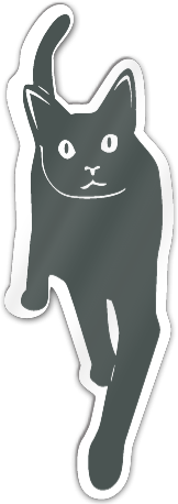Cat Looking Up Shaped Magnet