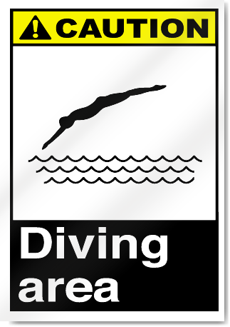 Diving Area Caution Signs