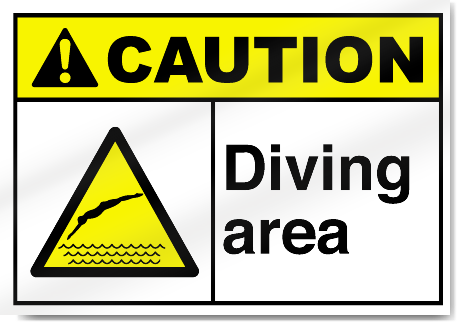 Diving Area Caution Signs