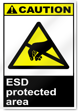 Esd Protected Area Caution Signs