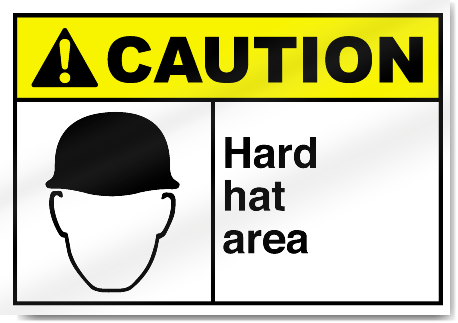 Hard Hat Area Caution Signs