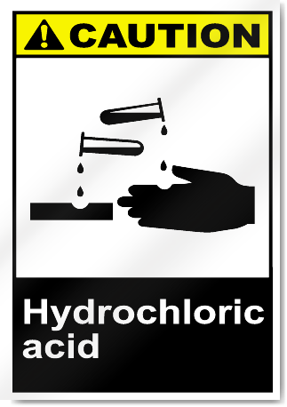 Hydrochloric Acid Caution Signs