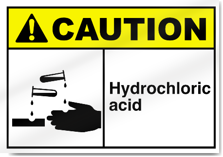 Hydrochloric Acid Caution Signs