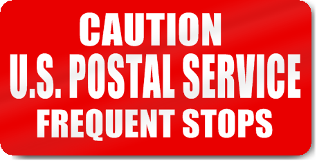 Caution U.S. Postal Service Magnet