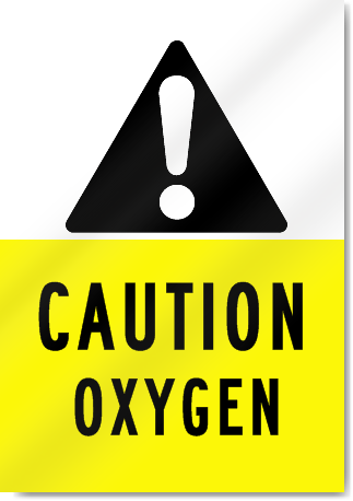 Caution Oxygen Sign 