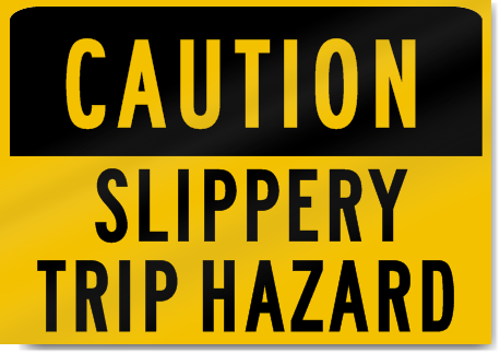 Caution Tripping Hazard Sign 