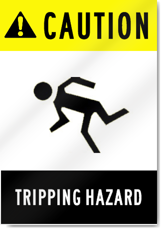 Tripping Hazard Sign 