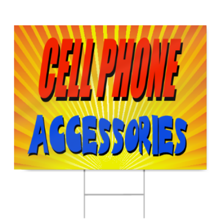 Cell Phone Accessories Sign
