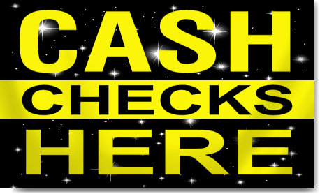 Cash Checks Here Banners