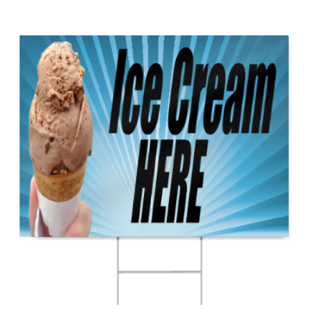 Chocolate Ice Cream Sign