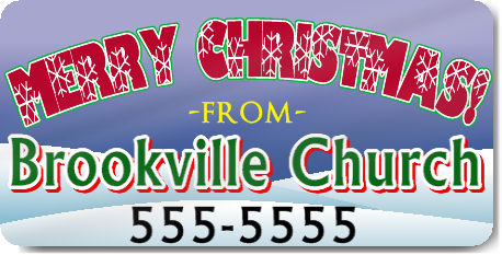 Merry Christmas Holiday Magnetic Sign