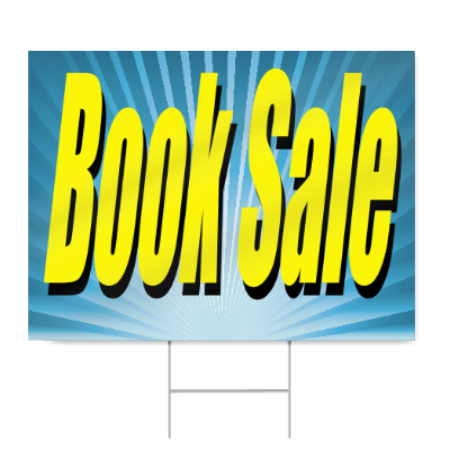 College Book Sale Sign