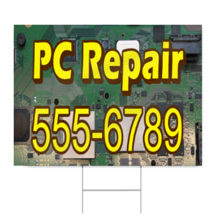 Computer PC Services Sign