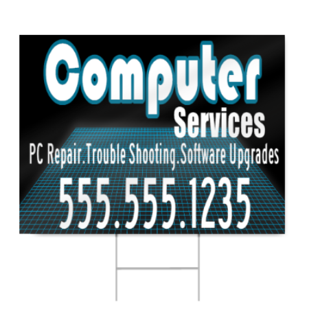 Computer Service Repair Sign