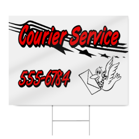 Courier Service Sign