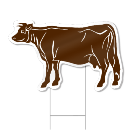 Cow Shaped Sign