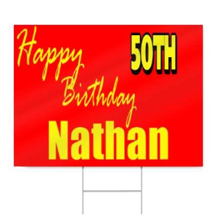 Custom 50th Birthday Sign