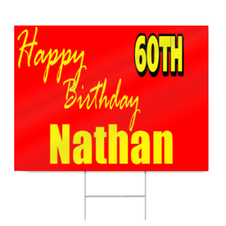 Custom 60th Birthday Sign