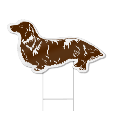 Dachshund Shaped Dog Sign