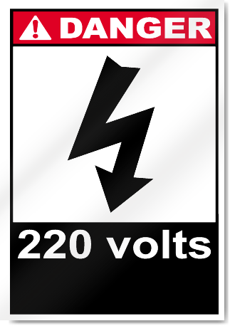 220 Volts Danger Signs