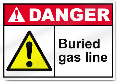 Buried Gas Line Danger Signs