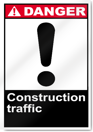 Construction Traffic Danger Signs