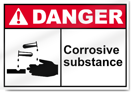 Corrosive Substance Danger Signs