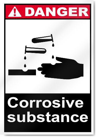 Corrosive Substance Danger Signs