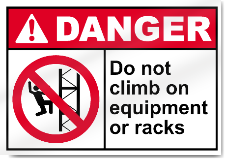 Do not climb Safety sign 