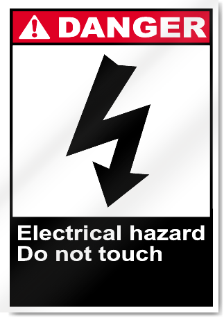 Electrical Hazard Do Not Touch Danger Signs