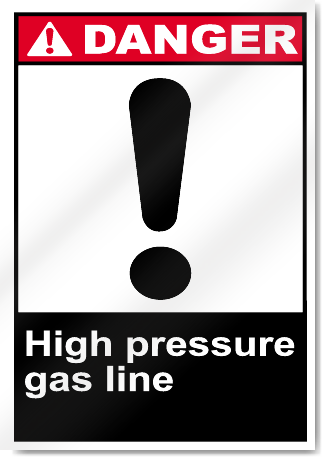 High Pressure Gas Line Danger Signs