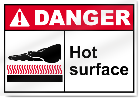 Hot Surface Danger Signs