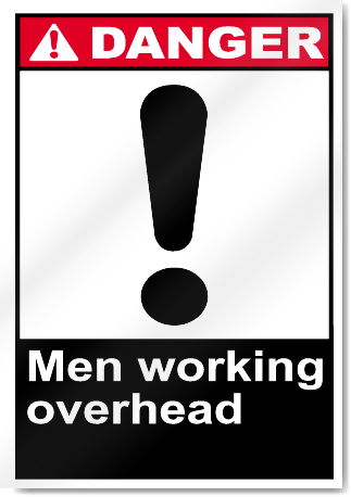 Men Working Overhead Danger Signs