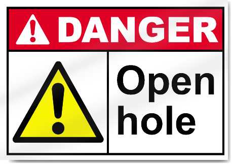 Open Hole Danger Signs