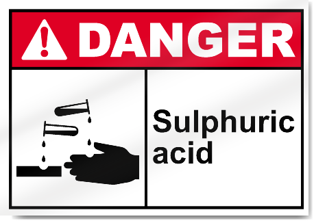 Sulphuric Acid Danger Signs